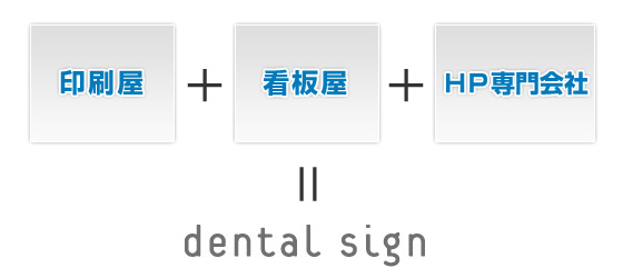 印刷屋+看板屋+HP専門会社=dental sign